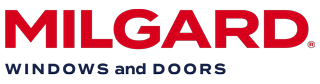 Milgard_WD_Logo_full-color-for-white-background-ads-low-res-file Logo of milgard windows and doors featuring the word "milgard" in large red letters with "windows and doors" in smaller black letters below.